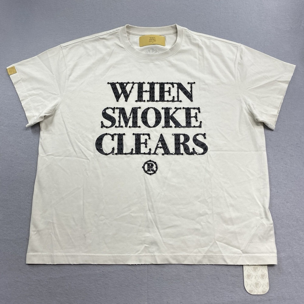 When Smoke Clears T Shirt Mens XL Vintage Wash Diamond Logo Tee Streetwear
